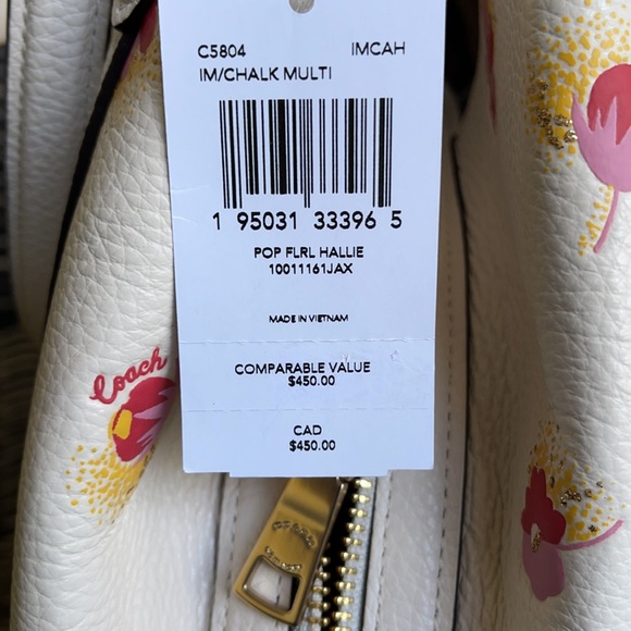 Coach Hallie Shoulder Bag With Pop Floral Print - Picture 8 of 16